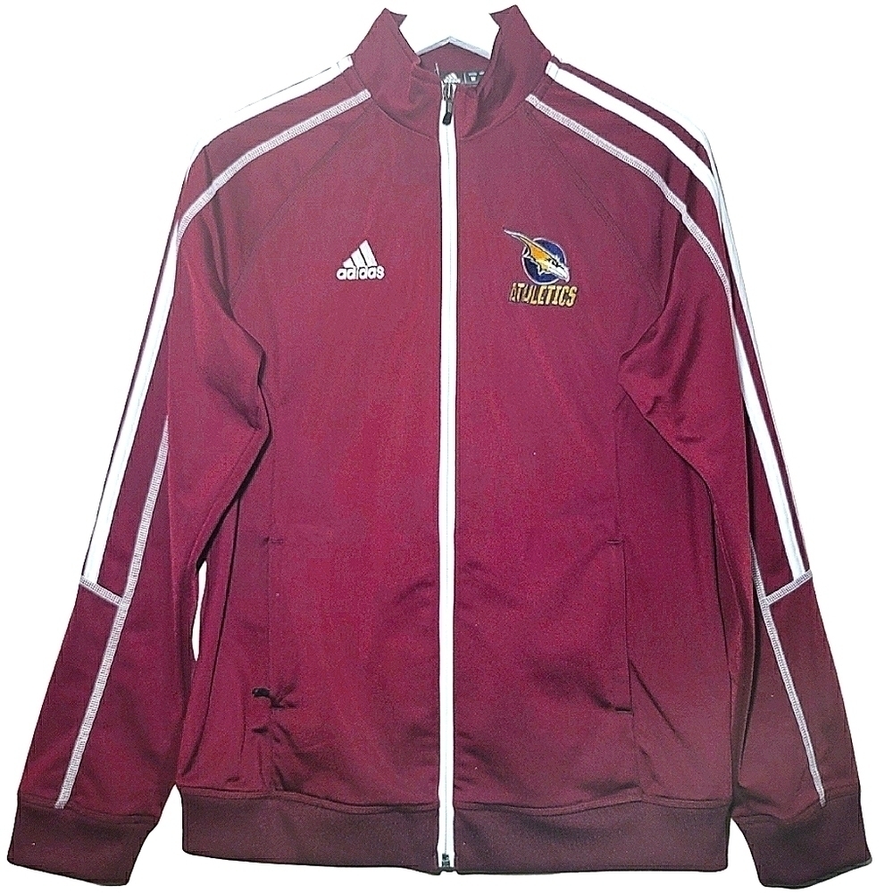 Adidas Athletics Full Zip Jacket Maroon Medium